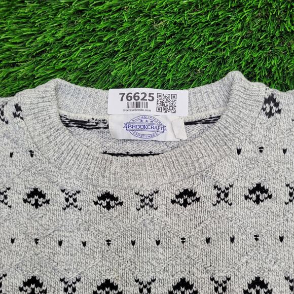 Vintage 80s MOD Sweater Medium 22x26 Baggy USA - Picture 10 of 11